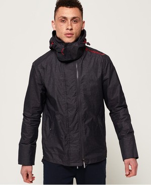 Superdry Technical Hooded Pop Cipzár SD-Windcheater Férfi Kabát Szürke/Piros | GHPIV4207